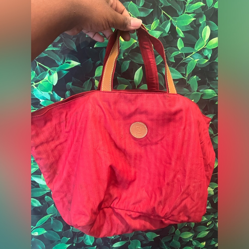 Red fendi tote *authentic*